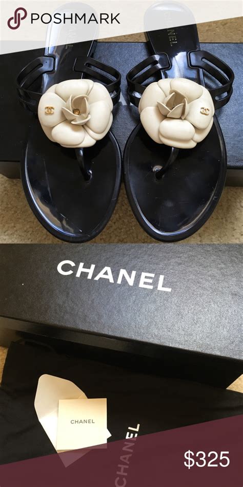 chanel camellia flip flops sale